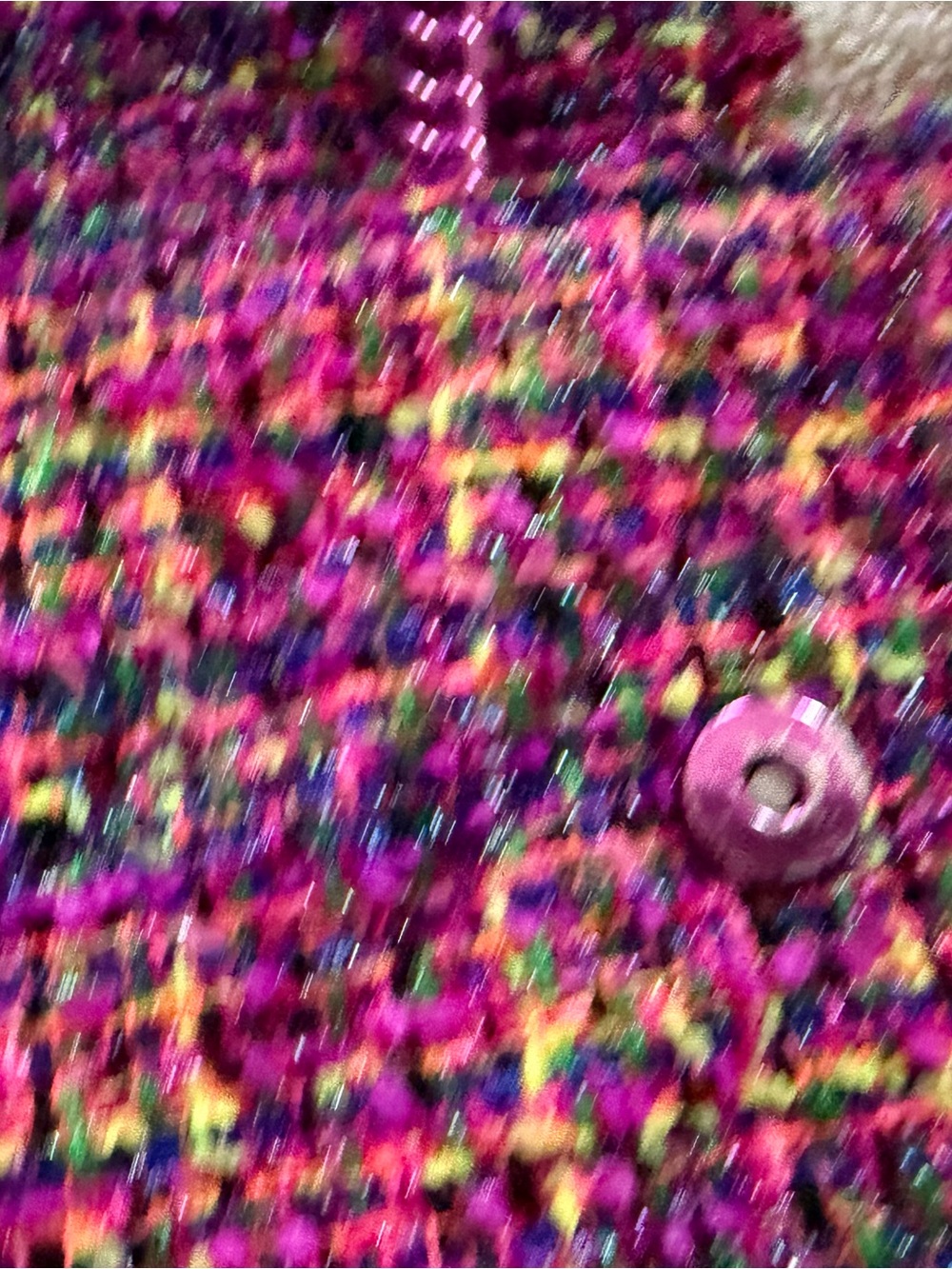 Kurt Geiger Kids' Multicolor Tweed Large Bag with Pink Hardware - Picture 6 of 10